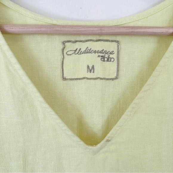 Abito Ruffle Sleeve Linen Relaxed Fit Dress - Picture 12 of 16